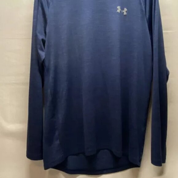 Under Armour Heat Gear Unisex Medium Heathered Navy Stretch Loose Fit EUC - Picture 3 of 9